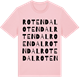 Pink Cotton t-shirt med Rotendal ordlek t-shirt