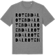 Mid Heather Gray t-shirt med Rotendal ordlek t-shirt