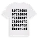 White t-shirt med Roteröd ordlek t-shirt