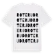 White t-shirt med Roterud ordlek t-shirt