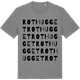 Mid Heather Gray t-shirt med Rothugget ordlek t-shirt