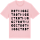 Pink Cotton t-shirt med Rothugget ordlek t-shirt