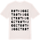 Vintage White t-shirt med Rothugget ordlek t-shirt