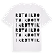 White t-shirt med Rotvik ordlek t-shirt