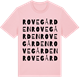 Pink Cotton t-shirt med Rovegården ordlek t-shirt