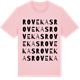 Pink Cotton t-shirt med Rovekas ordlek t-shirt