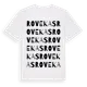 White t-shirt med Rovekas ordlek t-shirt