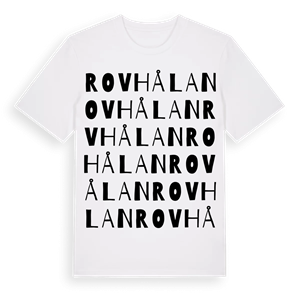 Rovhålan ordlek t-shirt – ekologisk bomull t-shirt från Pinshirt