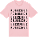 Pink Cotton t-shirt med Rubbe ordlek t-shirt
