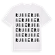White t-shirt med Rubbe ordlek t-shirt