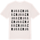 Vintage White t-shirt med Rubbe ordlek t-shirt