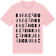 Pink Cotton t-shirt med Rubbeäng ordlek t-shirt