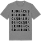 Mid Heather Gray t-shirt med Rudbäcksdal ordlek t-shirt
