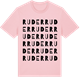 Pink Cotton t-shirt med Ruder ordlek t-shirt