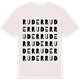 Vintage White t-shirt med Ruder ordlek t-shirt