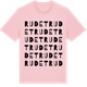 Pink Cotton t-shirt med Rudet ordlek t-shirt