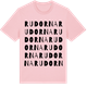 Pink Cotton t-shirt med Rudorna ordlek t-shirt