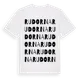 White t-shirt med Rudorna ordlek t-shirt