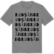 Mid Heather Gray t-shirt med Rudsäng ordlek t-shirt