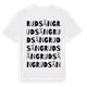 White t-shirt med Rudsäng ordlek t-shirt