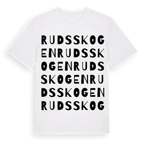 Rudsskogen ordlek t-shirt – ekologisk bomull t-shirt från Pinshirt