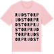 Pink Cotton t-shirt med Rudstorp ordlek t-shirt