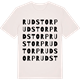 Vintage White t-shirt med Rudstorp ordlek t-shirt