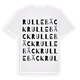 White t-shirt med Rullebäck ordlek t-shirt