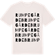 Vintage White t-shirt med Rumpegården ordlek t-shirt
