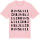 Pink Cotton t-shirt med Rumskullen ordlek t-shirt