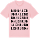 Pink Cotton t-shirt med Rundalen ordlek t-shirt