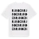 White t-shirt med Runden ordlek t-shirt