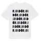 White t-shirt med Rundö ordlek t-shirt