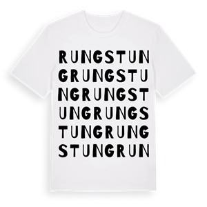 Rungstung ordlek t-shirt – ekologisk bomull t-shirt från Pinshirt