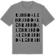 Mid Heather Gray t-shirt med Runndalen ordlek t-shirt