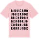 Pink Cotton t-shirt med Runneröd ordlek t-shirt