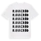 White t-shirt med Runneröd ordlek t-shirt