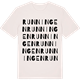 Vintage White t-shirt med Runningen ordlek t-shirt