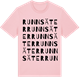 Pink Cotton t-shirt med Runnsäter ordlek t-shirt