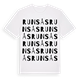 White t-shirt med Runsås ordlek t-shirt
