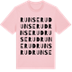 Pink Cotton t-shirt med Runserud ordlek t-shirt