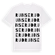 White t-shirt med Runserud ordlek t-shirt