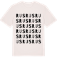 Vintage White t-shirt med Rus ordlek t-shirt
