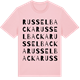 Pink Cotton t-shirt med Russelbacka ordlek t-shirt