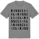 Mid Heather Gray t-shirt med Russelbacka ordlek t-shirt