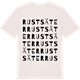 Vintage White t-shirt med Rustsäter ordlek t-shirt