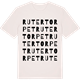 Vintage White t-shirt med Rutertorpet ordlek t-shirt