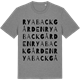 Mid Heather Gray t-shirt med Rya Backgården ordlek t-shirt