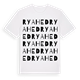 White t-shirt med Rya Hed ordlek t-shirt