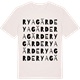 Vintage White t-shirt med Ryagärde ordlek t-shirt